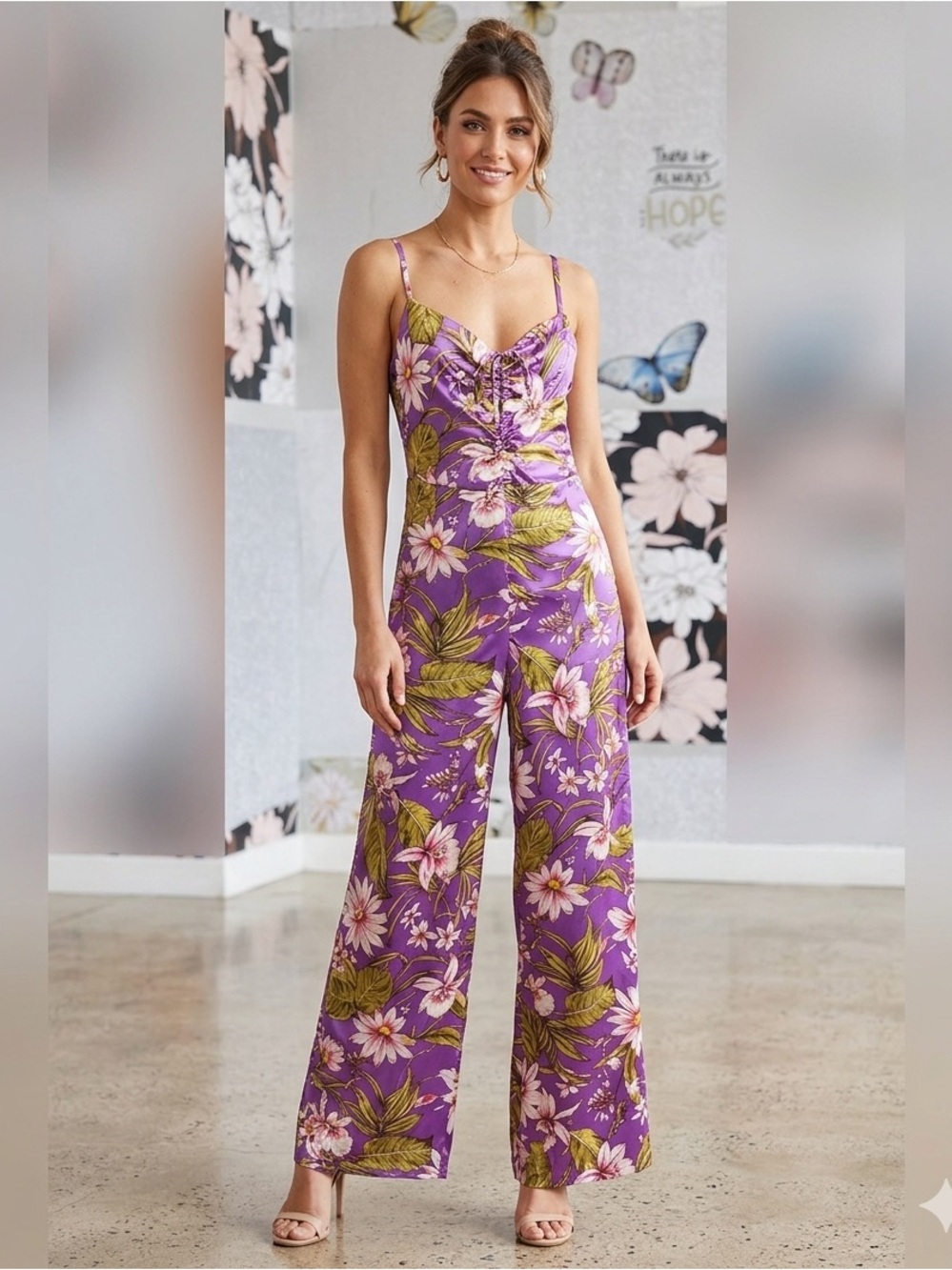 Floral Purple jumpsuit